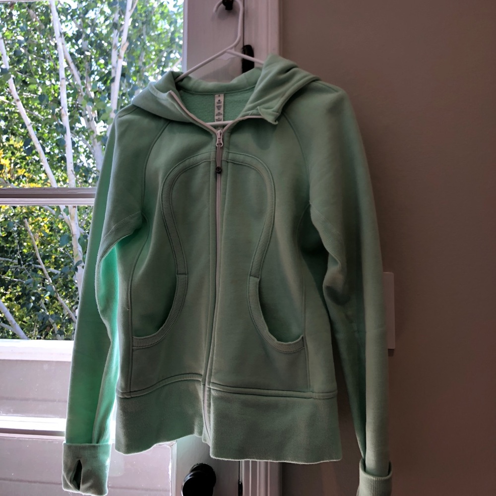 Mint green Lululemon scuba hoodie